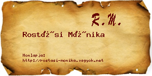 Rostási Mónika névjegykártya