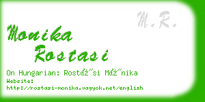 monika rostasi business card